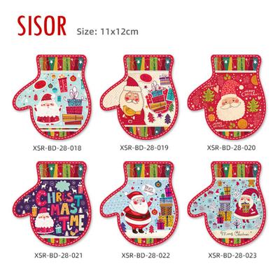 China Sustainable Wholesale Christmas Gifts Absorbent Ceramic Cup Coaster Custom Sublimation With Cork Table Desk Mats Pads Ceramic Coasters for sale