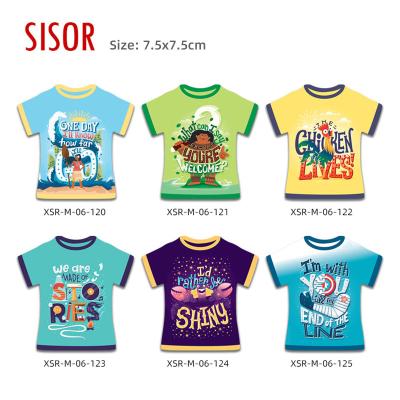 China Sublimation (customised) Wholesale Cheap Souvenir T-Shirt Ceramic Fridge Magnet Custom Sublimation Tile stickers with Soft Magnetic Backed Home Decor for sale