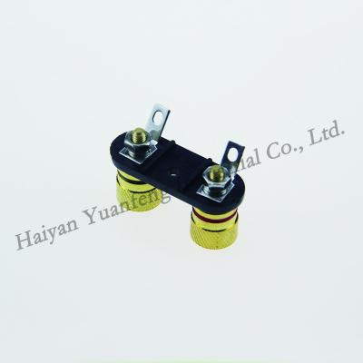 China visual & Zhejiang Manufacturer Dual Gold Plated Solder Hook Copper Banana Plug Binding Post Audio Speaker Terminal Connector for sale