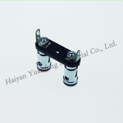 China visual & Spring Load Audio Terminal 2 Way Speaker Silver Banana Plug Manufacturer Zhejiang Binding Post for sale