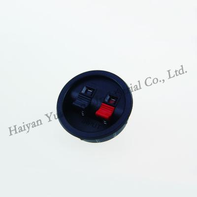 China audio & Double Way Press Panel Mount Type Speaker Box Terminal Round ABS Video Manufacturer Zhejiang for sale