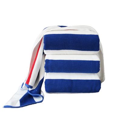 China Sustainable Luxury Custom Striped Towel For Pool Beach Products Te koop