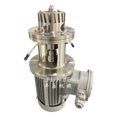 China Liquid with Solids Shampoo Cosmetics Cosmetics Bottom Turbine Suspended High Speed High Shear Mixer Vacuum High Shear Emulsifying Machine for sale