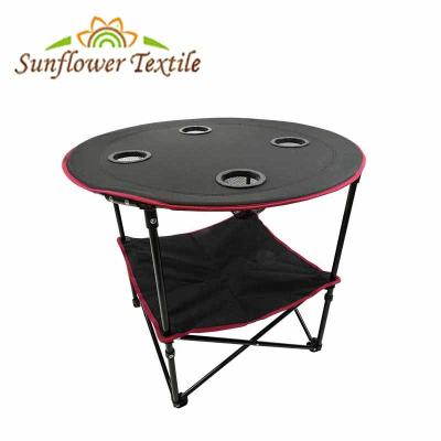 Chine Polyester de Tableau de 4 Mesh Cup Holders Folding Camping avec le cadre en métal à vendre