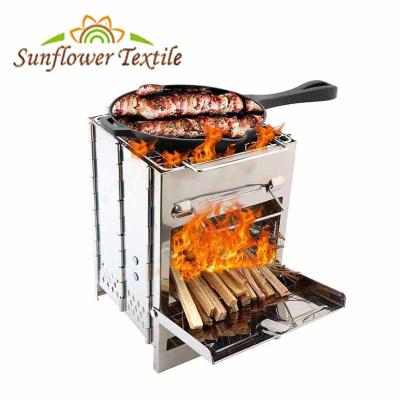 China Edelstahl-Falten-Grill-Holzkohlen-Grill Mini Barbecue Grill zu verkaufen
