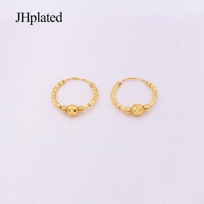 China FASHIONABLE African 18K gold plated circles pircing small round earrings custom jewelry for women circle earring piercings accessories gifts for sale