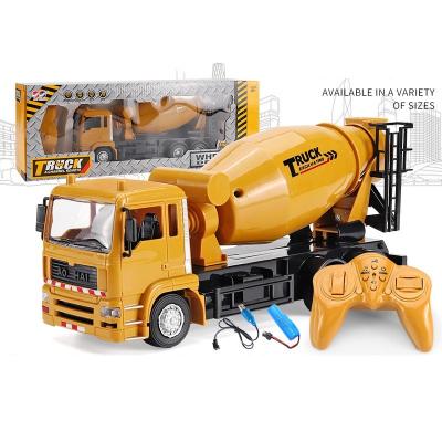 China With LED lights remote control vehicle aohai concrete mixer rc truck toy cement mixer remote construction construction truck for sale