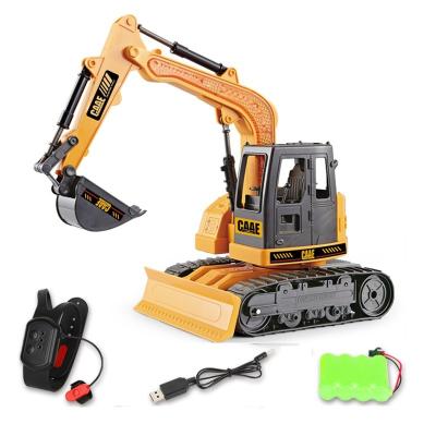 China 4WD Observe Remote Control Rc Excavator Toys 1:45 Crawler 8CH Excavator With Led Light And Sound Control for sale