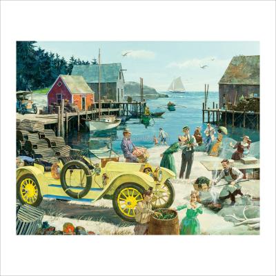 China Retro Vintage Paintings By Granny Torino High Definition Background Painting for sale