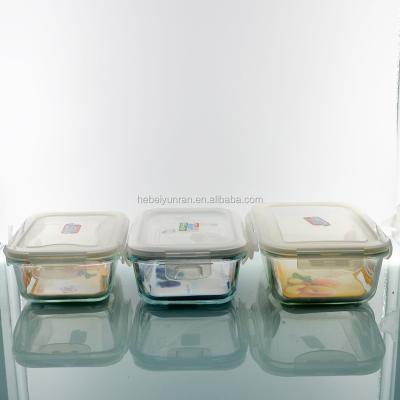 China Microwavable / Oven Safe 850ml BPA Free Microwave Safe Reusable Leakproof Glass Food Prep Meal Storage Container for sale