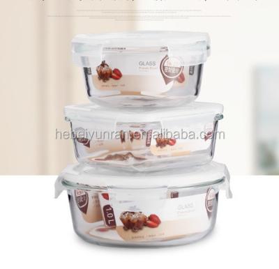 China Wholesale Freshness Keeping Porcelain Glass Food Container Customized Shape Fresh Food Container for sale