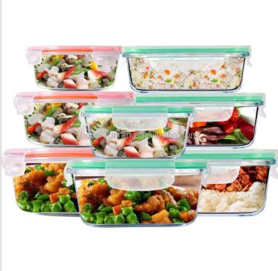 China China Sustainable Sale Heat Resistant Microwavable Glass Food Container for sale
