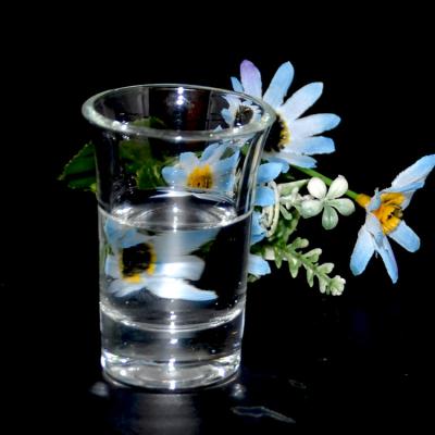 China Hot Sale 50ml Heavy Stocked Shot Glass Bottom Tea Cup for sale