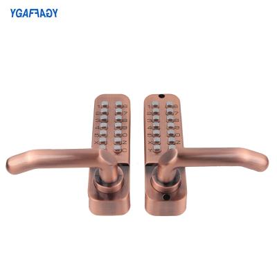 China Household Door Locks YG209 Mechanical Entry Combination Push Button Residential Code Digital Keyless Handle Door Lock for sale
