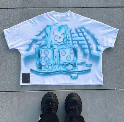 China Custom 100% Cotton Boxy Fit Vintage Acid Washed T Shirt Sun Faded Graphic T Shirts Men OEM/ODM Support OEM/ODM Service for sale
