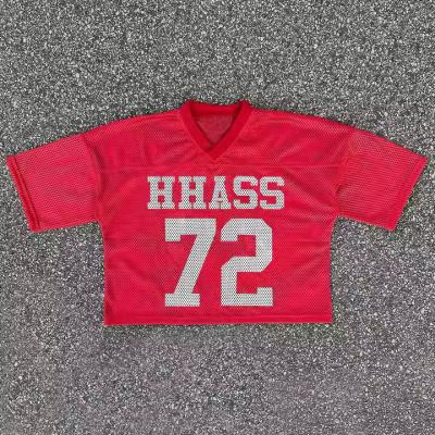 China Custom Sports Shirt Manufacturer High Quality Polyester Vintage Soccer Mesh T-Shirts Boxy Jersey Football T Shirt for Men for sale