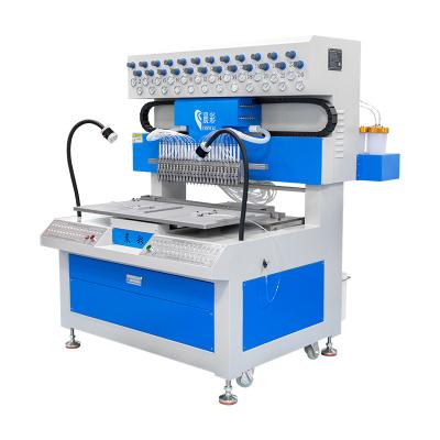 China 24 Colors 2D 3D Soft PVC Rubber Patch Badge Making Dispensing Machine For Performance for sale