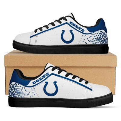 China Fashion Trend NFLE Colts 1Pair Custom Made American Football Team Outside Walking Durable Cheap Designer American Football Team AD Superstar Tennis Skateboard Shoes for sale