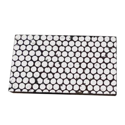 China Anti Impact Alumina Ceramic Liner Rectangular Ceramic Rubber Composite Liner for sale