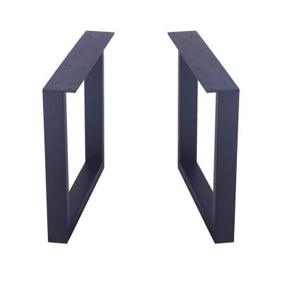 China Pedras de mesa de tubo quadrado de decoração rústica revestida em pó para mesa de jantar de metal pesado à venda