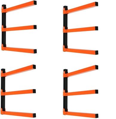 China Montaje de pared de acero al carbono Organizador de madera y estante de almacenamiento de madera de metal con 3 niveles en venta