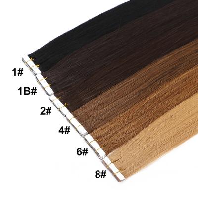 China Silky Straight Wave Suitable Dying Stock Cuticle Aligned Virgin Tape In Hair Extensions Virgin Brazilian Raw Virgin Cuticle Aligned Hair for sale