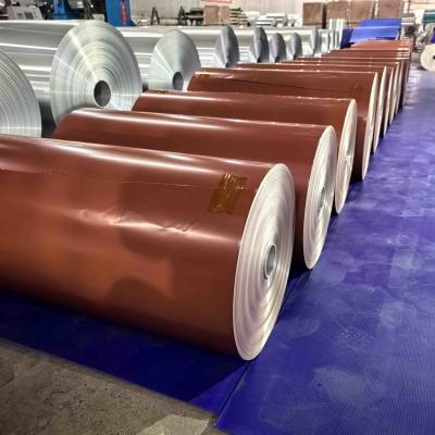 China Coloured lacquer polyester AA8011 O Gauge 0.08-0.11mm used for building insulation structures for sale