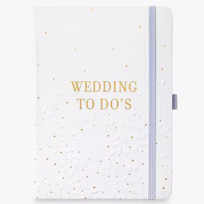 China Life 2022 Luxury Gold Foil Printed Leather A6 Hardcover Design Your Own Wedding Planner Book for sale