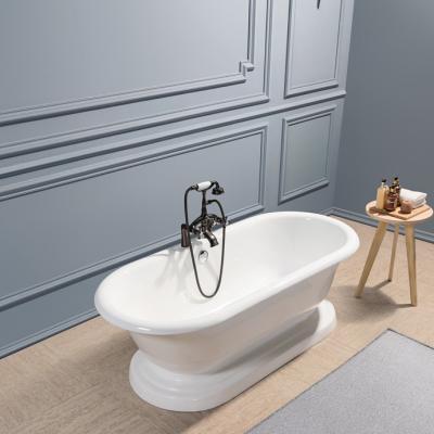 China Freestanding White Enamel Cast Freestanding Bath for sale