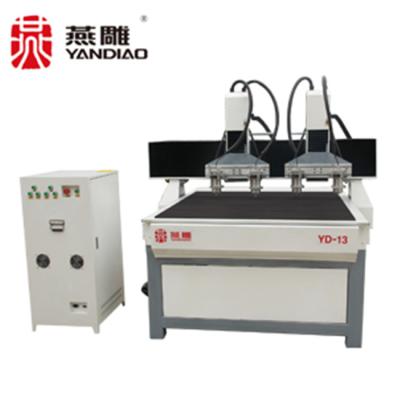 China Construction works Yandiao 3 Heads 4 Heads Woodworking Engravingn Machine CNC Router 1313 For Wood for sale