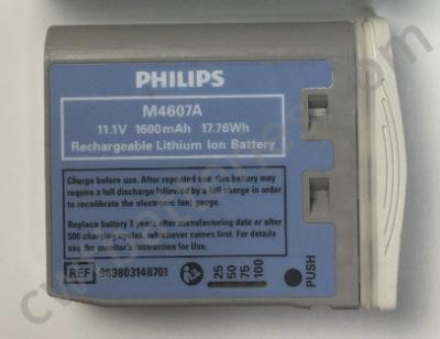China 11.1V 1600mAh 17.76Wh Used Batteries Philips M4607A REF989803148701 X2 MP2 M3002A for sale