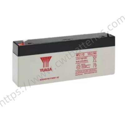 China YUASA NP2.1-12 UPS Battery 12V 2.1AH Industrial VRLA Batteries Maintenance Free Valve Regulated Lead-Acid for sale