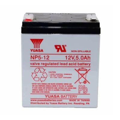 China YUASA NP5-12 Sealed Lead Acid Battery 12V 5Ah UPS Batteries Replacement Maintenance Free Original for sale