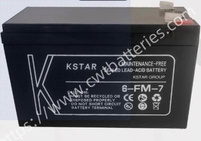 中国 KSTAR 6-FM-7 VRLA バッテリー 12V 7Ah シールド鉛蓄電池 メンテナンスフリー 電力貯蔵用 販売のため