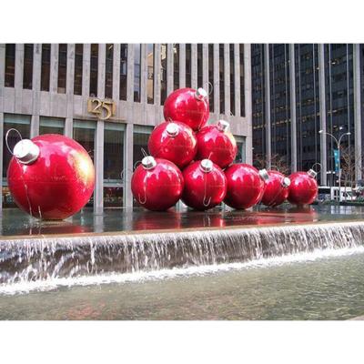 China City Center Plaza 1.5m Big Size Gold Color Glass Mirror Balls Christmas Fiberglass Balls Festive &Party Supplies Ball tree for sale