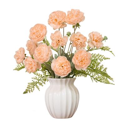China Silk Nordic Style large artificial latex flower vase pots artificial flowers for home decor for sale