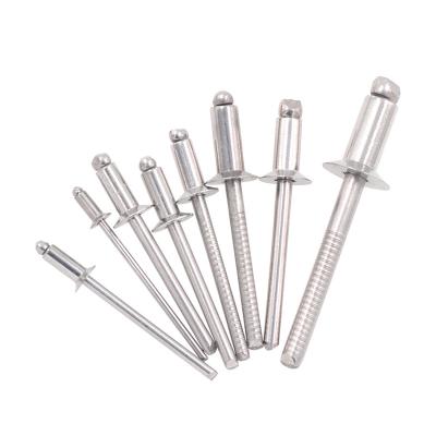 China Aluminum csk DIN7337 stainless steel csk DIN7337 stainless steel truss head flush mount mandrel noise cutoff blind rivet for sale