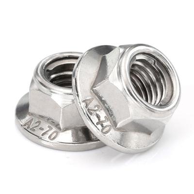 China Heavy Industry A2-70 A4-80 DIN6923 SS304 SS316 Stainless Steel Hex Flange Nuts With Teeth for sale