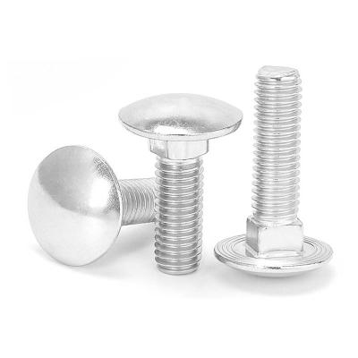 China 304/316 Stainless Steel Carriage Bolt Made In China Square Flat Head Half Round Head Square Neck Bolt Big Screws for sale