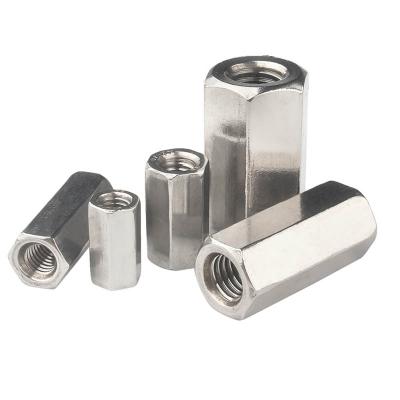 China Heavy Industry 304 Stainless Steel Hexagon Extension Nut Tooth Bar Connecting Joint Screw Rod Screw Cover for sale