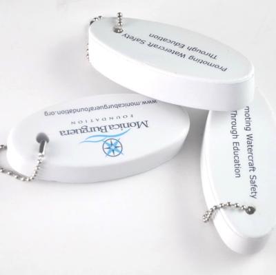 China Hot Selling PU White Float Key Ring, Boat Float Key Chain Printed Logo, Float Key Indicator for sale