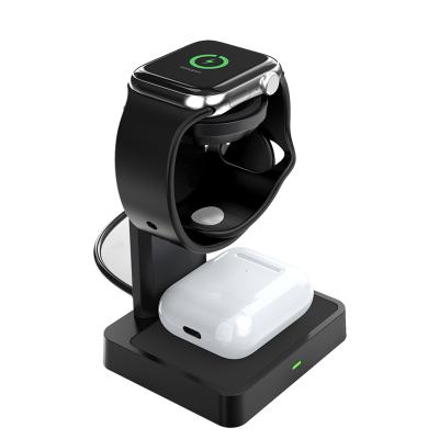 China Wireless charger for apple LAIMODA 2021 newest 2 in 1 magnetic wireless charger for apple watch series 5 4 3 2 1 for apple airpods for sale