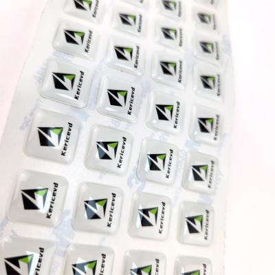 China Brand Logos Epoxy Dome Stickers 3M Adhesive Plastic Sticker Printing for sale