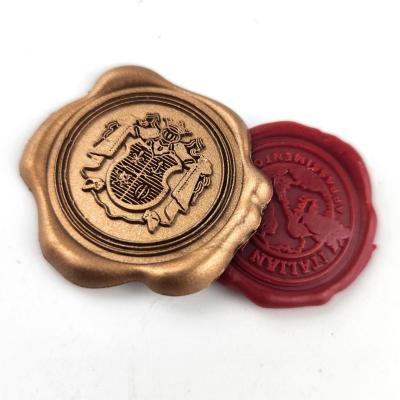 China Gold Logo Epoxy Stickers Sealing Wax Seal Stickers For Envelopes for sale