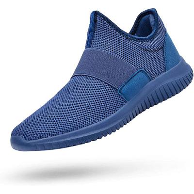 China Wholesale Fashion Trend Mesh Breathable Slip On Walking Style Men's Blue Casual Shoes for sale
