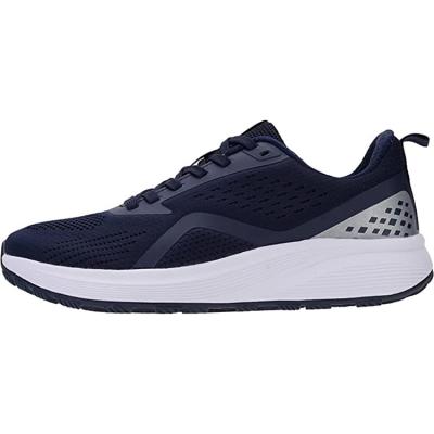 China New Fashion Breathable Waist Cushioning Increasing Cushioning Mesh Sneakers Men Sports Shoes Dark Blue for sale