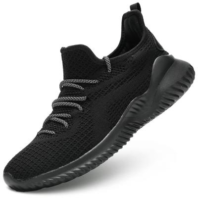 China Hot Selling Fashion Trend Custom Made Zapatillas Fashion Black Knitting Running Men's Breathable Sports Shoes for sale