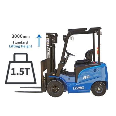 China Building Material Shops LTMG Li-Ion battery 1.5 ton 2 ton 3 ton 2.5 ton 4 wheels mini Counterbalance lithium truck electric Forklift with solid tire for sale