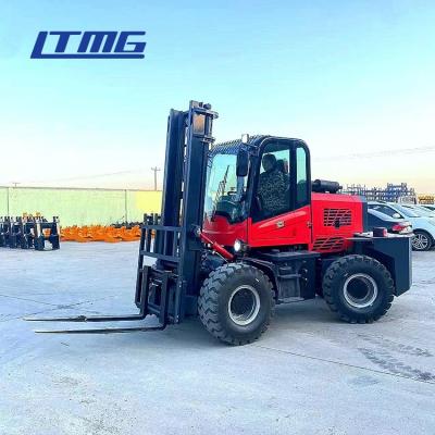 China Building Material Shops New design Articulated off road diesel forklift 6t 5t 4WD All Four Wheel Drive 3ton 3.5ton 4x4 rear rough terrain forklif for sale