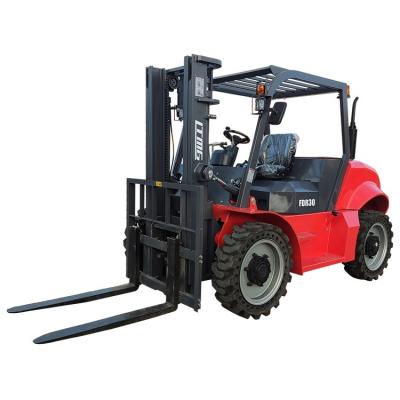 China Construction works LTMG Four Wheel Drive montacargas 3 Ton 3.5 ton Rough Terrain Forklift 2WD 4WD ATV Diesel All Terrain Forklift Price for sale
